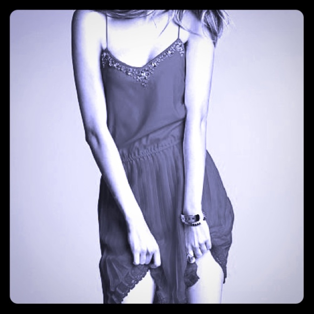 Victoria’s Secret embellished knife pleated dress